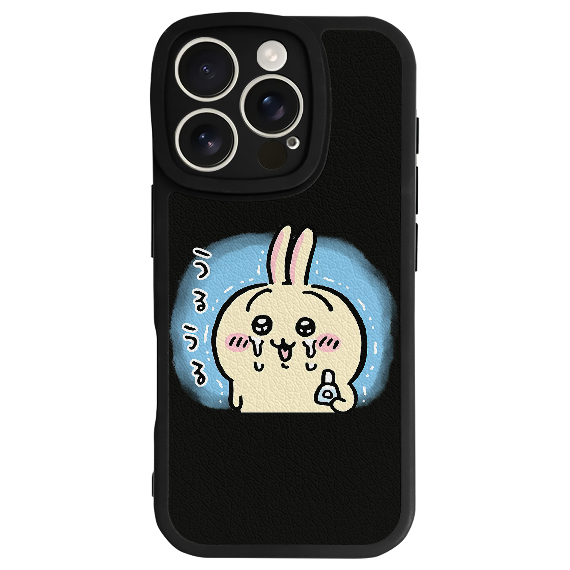 （画像用） ちいかわ うさぎ Chii-kawa usagi 【iPhone 16シリーズ対応】シリコンスマホケース（レザー調） 材質：シリコン